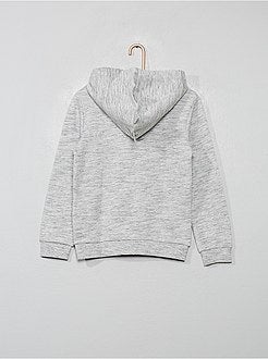 Sudadera jaspeada con cremallera - Kiabi