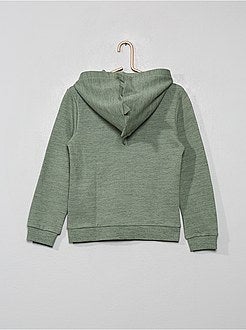 Sudadera jaspeada con cremallera - Kiabi