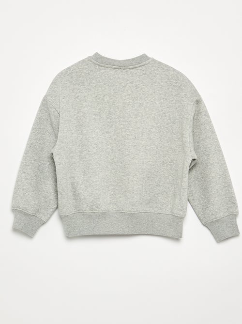 Sudadera jaspeada con detalles de perlas - Kiabi Sudadera jaspeada con detalles de perlas - Kiabi