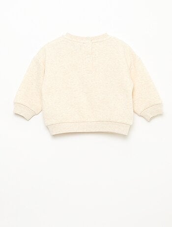 Sudadera jaspeada interior de terciopelo suave