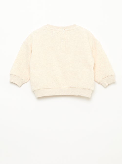 Sudadera jaspeada con interior de terciopelo suave - Kiabi