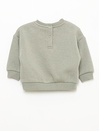 Sudadera jaspeada interior de terciopelo suave