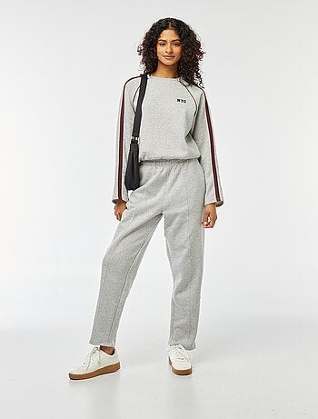 Sudadera jaspeada de estilo deportivo