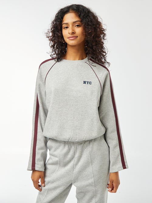 Sudadera jaspeada de estilo deportivo - Kiabi