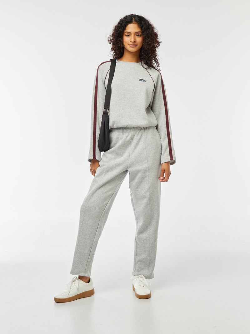 Sudadera jaspeada de estilo deportivo Gris - Kiabi