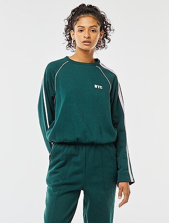 Sudadera jaspeada de estilo deportivo