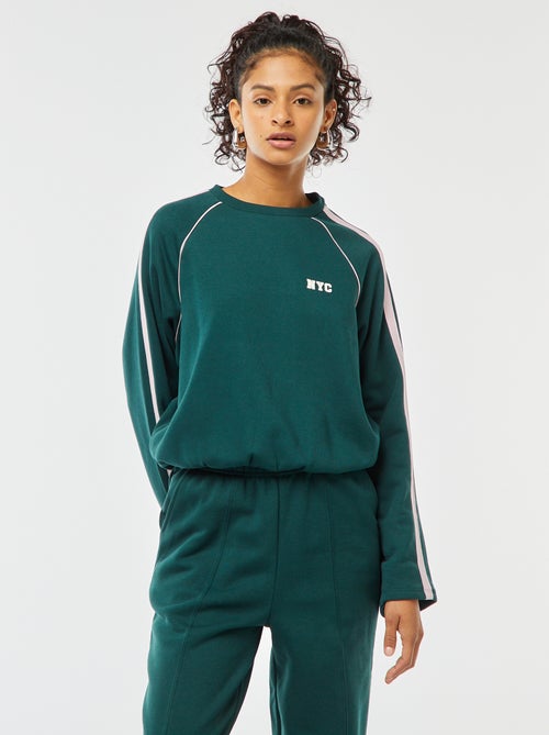 Sudadera jaspeada de estilo deportivo - Kiabi