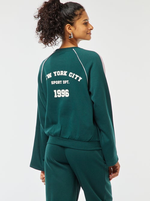 Sudadera jaspeada de estilo deportivo - Kiabi