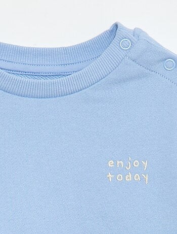 Sudadera jaspeada en felpa