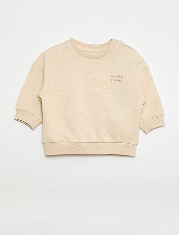 Sudadera jaspeada en felpa