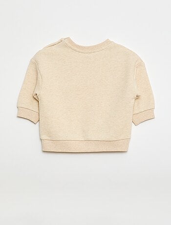 Sudadera jaspeada en felpa