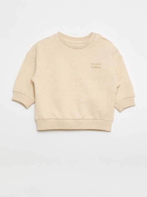 Sudadera jaspeada en felpa - Kiabi