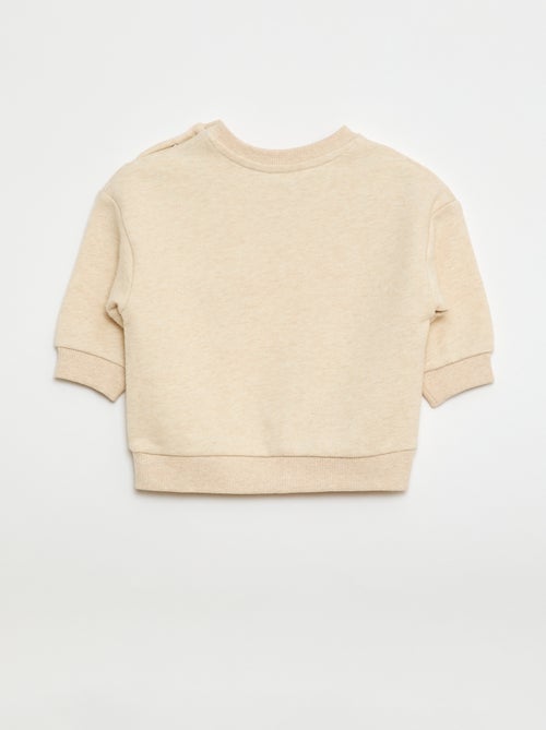 Sudadera jaspeada en felpa - Kiabi
