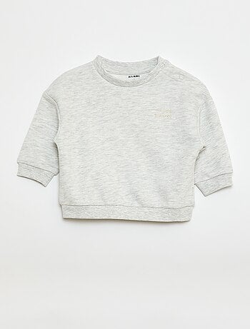 Sudadera jaspeada en felpa francesa