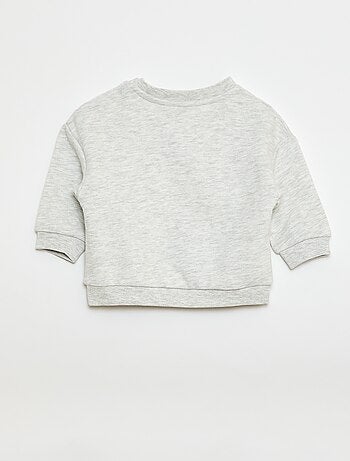 Sudadera jaspeada en felpa francesa