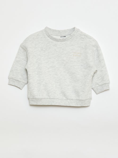 Sudadera jaspeada en felpa - Kiabi