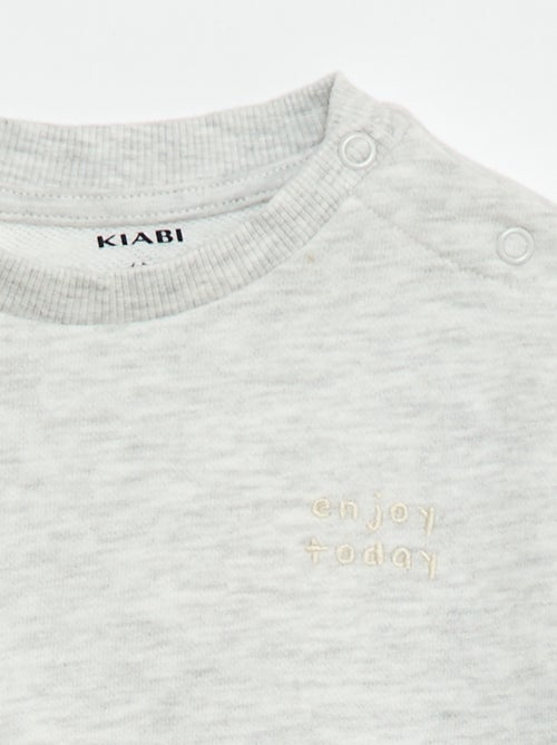 Sudadera jaspeada en felpa - Kiabi