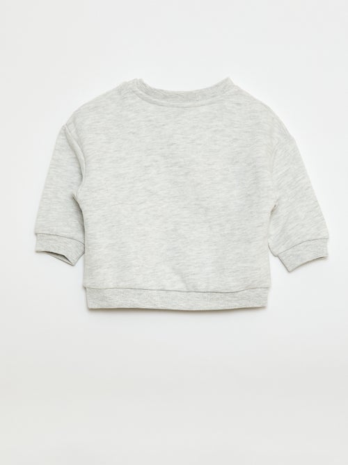 Sudadera jaspeada en felpa - Kiabi
