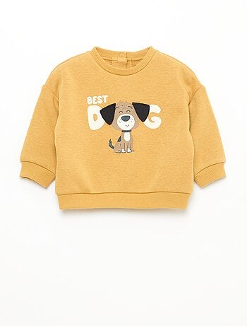 Sudadera jaspeada interior de terciopelo suave