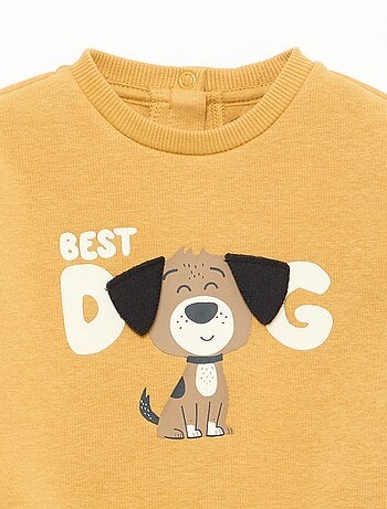 Sudadera jaspeada interior de terciopelo suave