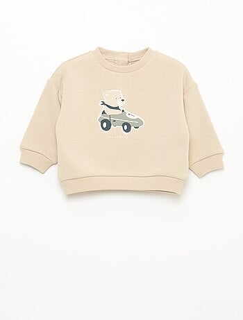 Sudadera jaspeada interior de terciopelo suave