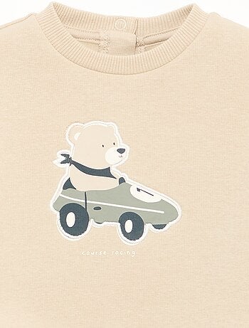 Sudadera jaspeada interior de terciopelo suave