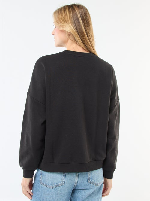 Sudadera 'JDY' de felpa cálida con flecos de strass - Kiabi