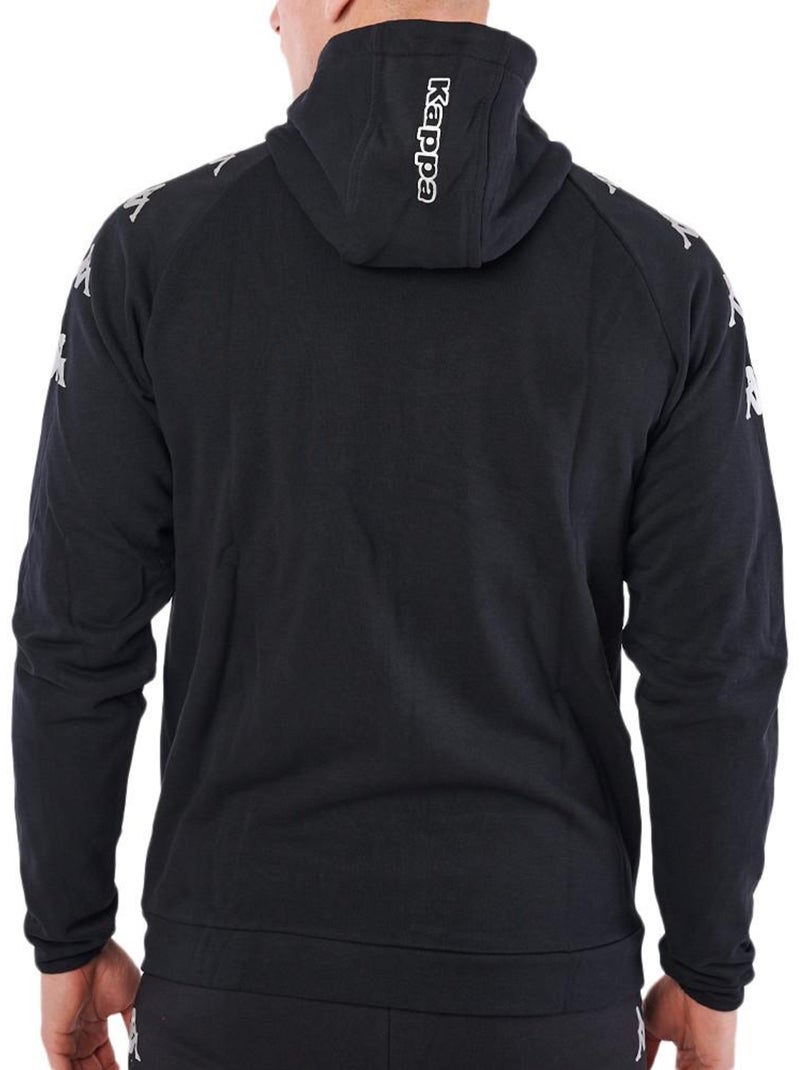 Sudadera Kappa con Cremallera para Hombre, Negro - Kiabi