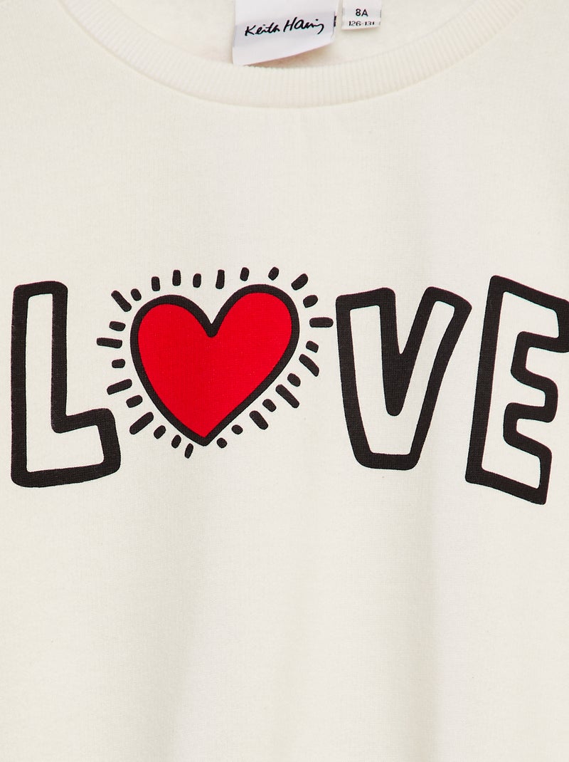 Sudadera 'Keith Haring'  - San Valentín BLANCO - Kiabi
