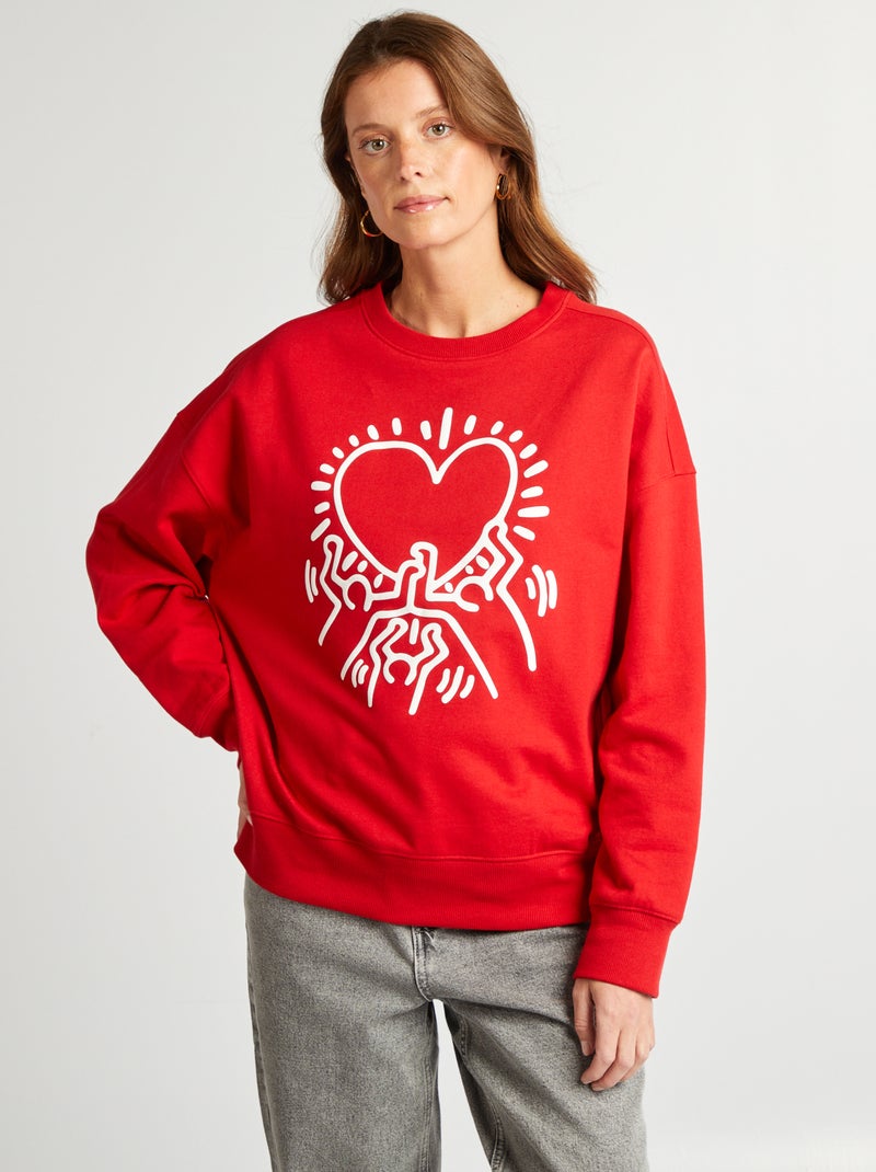 Sudadera 'Keith Haring'  - San Valentín ROJO - Kiabi