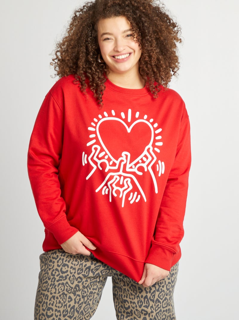 Sudadera 'Keith Haring'  - San Valentín ROJO - Kiabi
