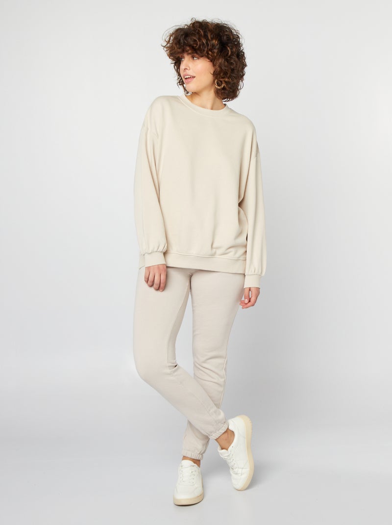 Sudadera larga de chándal ligera GRIS - Kiabi