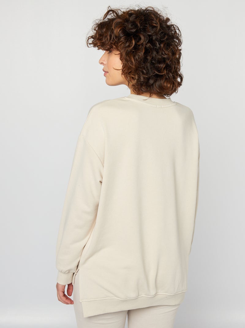 Sudadera larga de chándal ligera GRIS - Kiabi