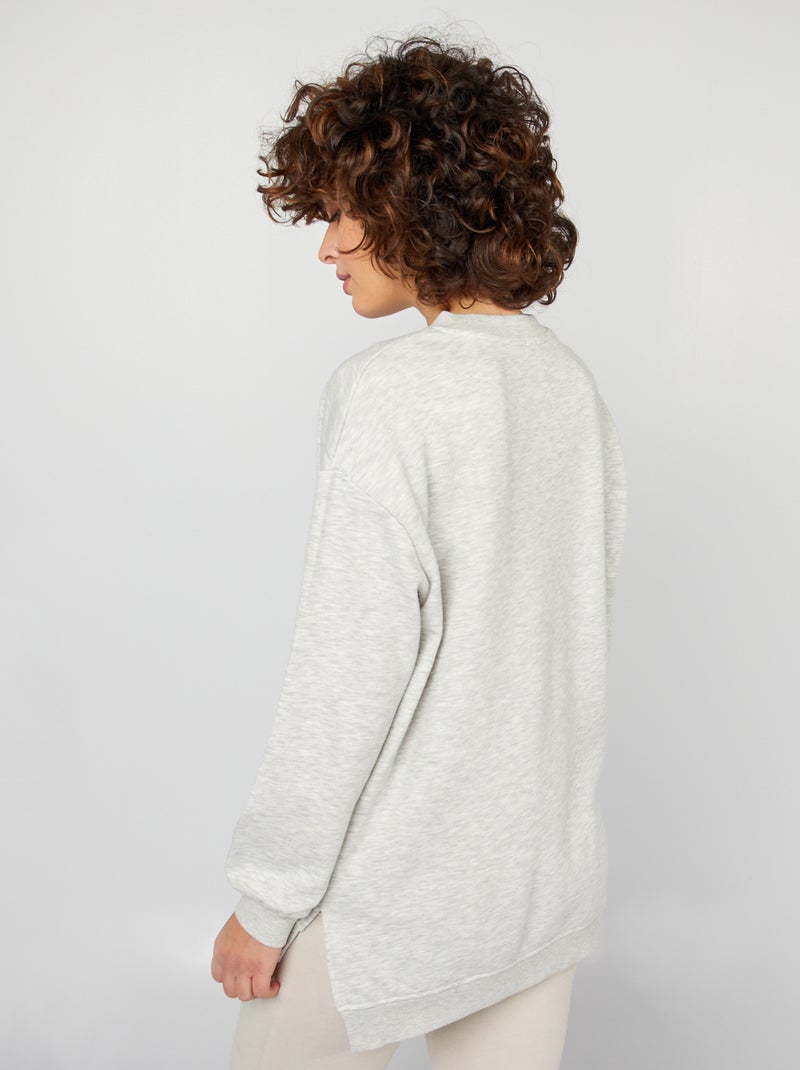 Sudadera larga de chándal ligera GRIS - Kiabi