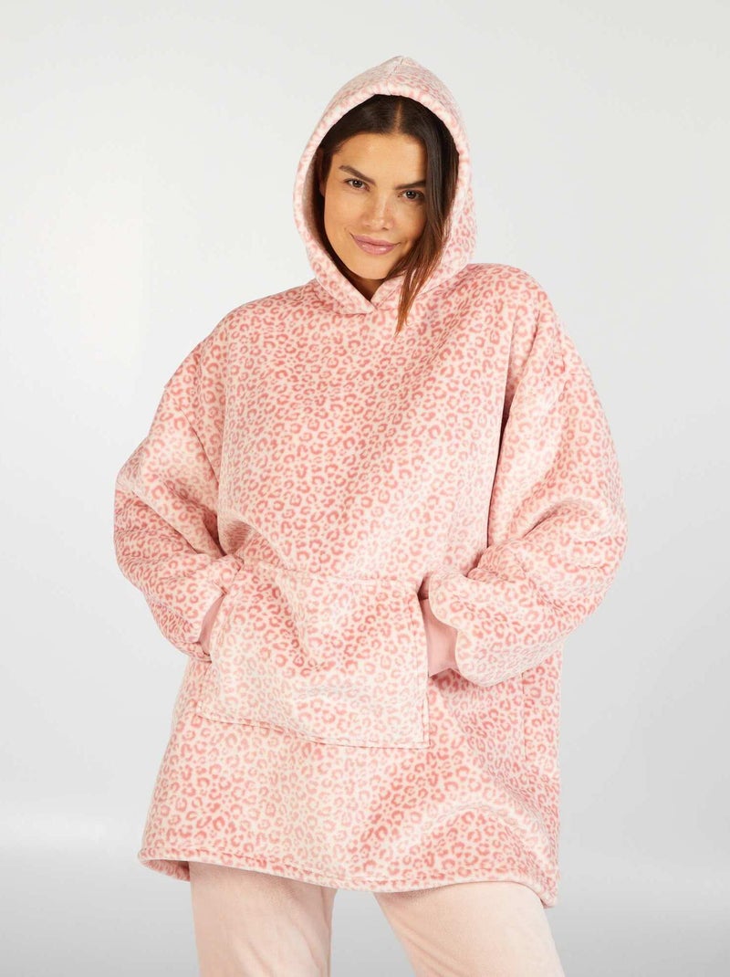 Sudadera larga de punto polar Rosa - Kiabi
