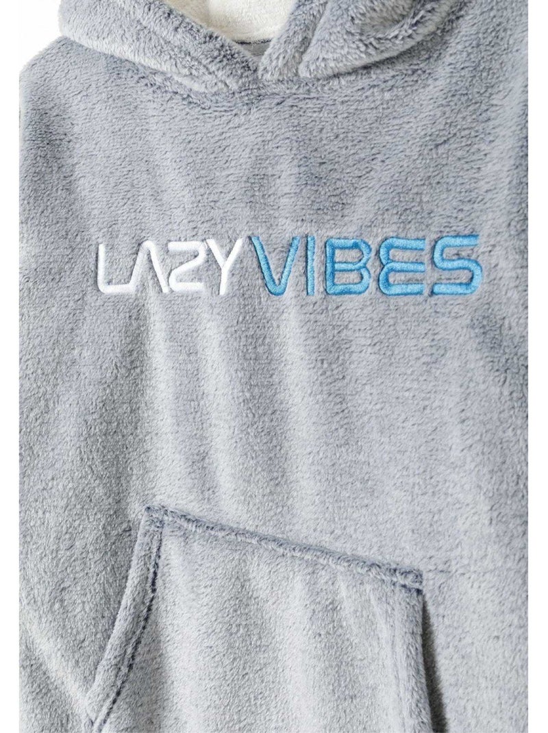 Sudadera lazy vibes diseño bordada de polar niños - minoti Azul - Kiabi
