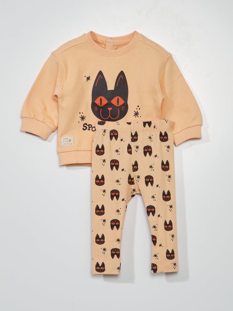 Sudadera + legging Halloween - 2 piezas BLANCO - Kiabi
