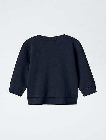 Sudadera ligera con adorno de 'oso' de punto de rizo