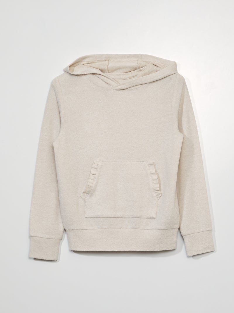 Sudadera ligera con capucha BEIGE - Kiabi
