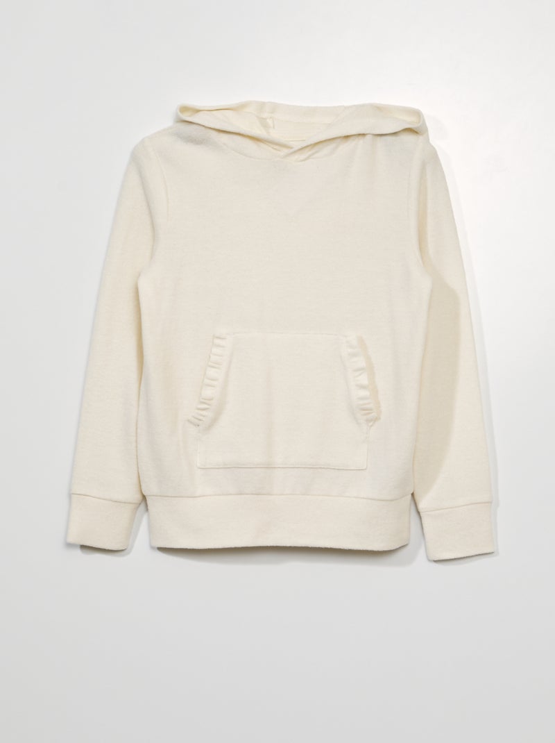 Sudadera ligera con capucha BLANCO - Kiabi