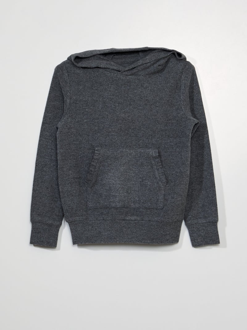 Sudadera ligera con capucha NEGRO - Kiabi