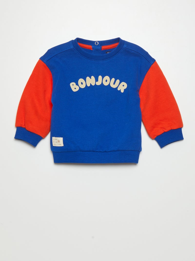 Sudadera ligera de chándal con estampado AZUL/ROJO - Kiabi