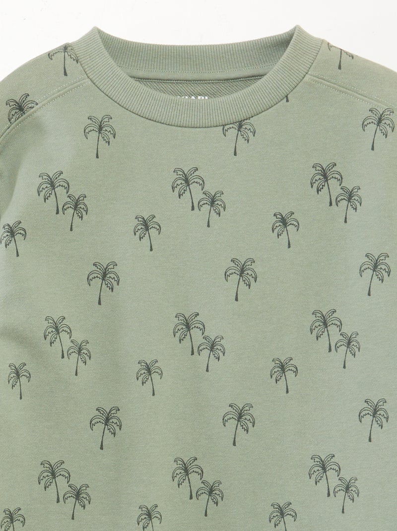 Sudadera ligera de chándal con estampado Verde - Kiabi