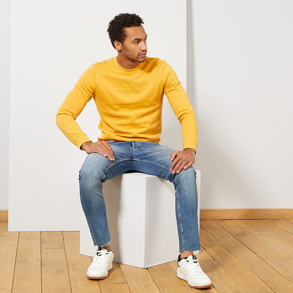 Sudadera ligera de felpa Hombre talla S-XXL - AMARILLO - Kiabi - 8,00€