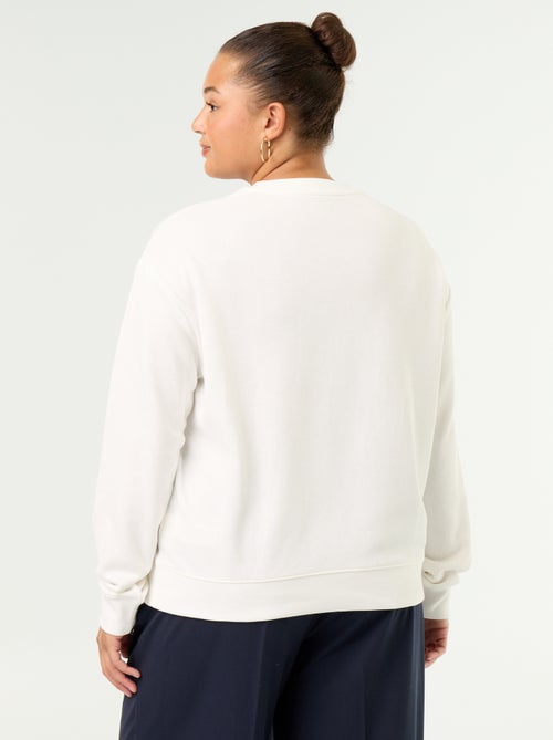 Sudadera ligera de felpa estampada - Kiabi