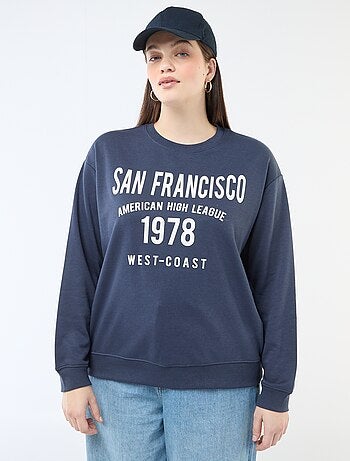 Sudadera ligera en felpa con inscripción