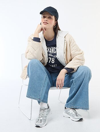 Sudadera ligera en felpa con inscripción