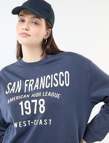 Sudadera ligera en felpa con inscripción