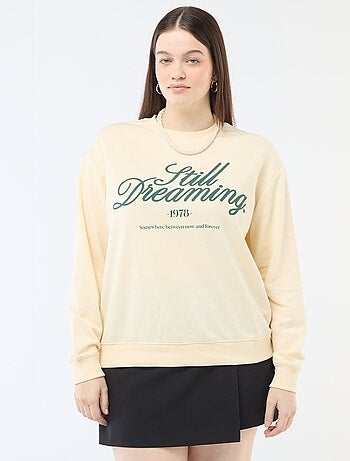 Sudadera ligera en felpa con inscripción