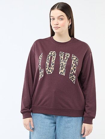 Sudadera ligera en felpa con inscripción